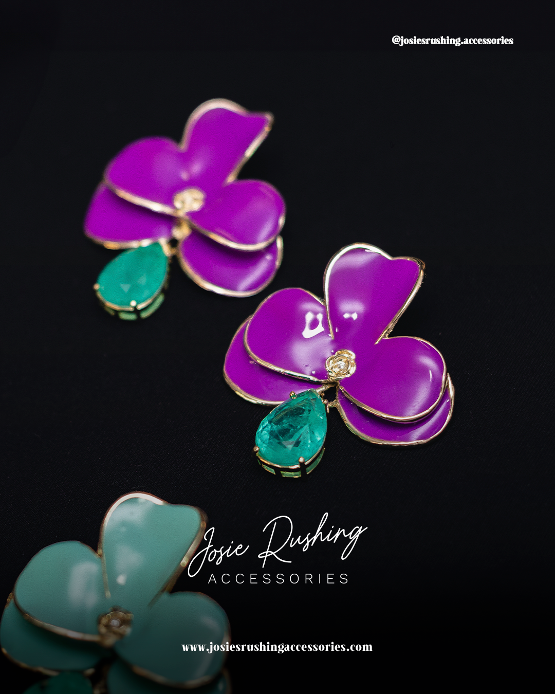 Purple Wild Orchid Earrings